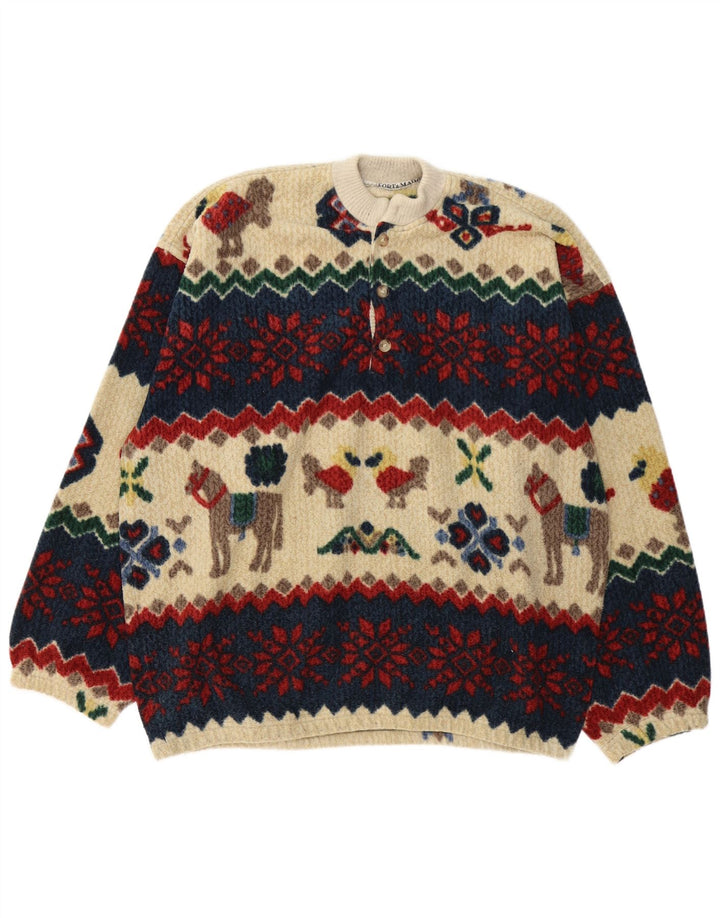 Fort & Madox Pull à col boutonné pour homme XL Multicolore Nouveauté
