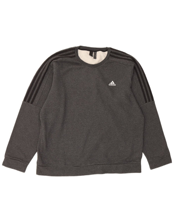 Adidas Sweat-shirt pour homme XL Gris Coton