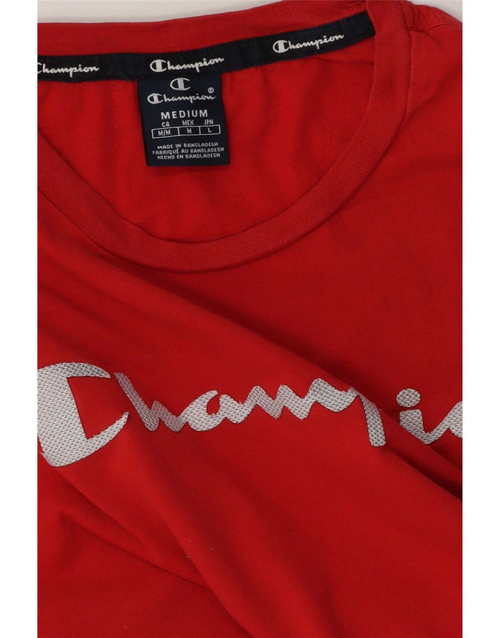 Champion T-Shirt Graphique Homme Rouge Moyen Coton