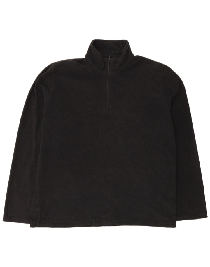 Mountain Warehouse Pull polaire à col zippé pour homme Taille L Noir Polyester