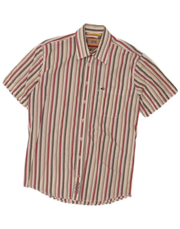 Chemise à Manches Courtes Homme Camel Active Rayé Multicolore Moyen