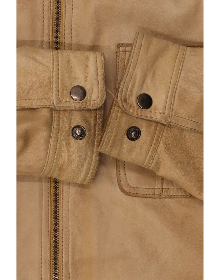 A.W.Dunmore Veste en cuir pour homme UK 40 Large Beige