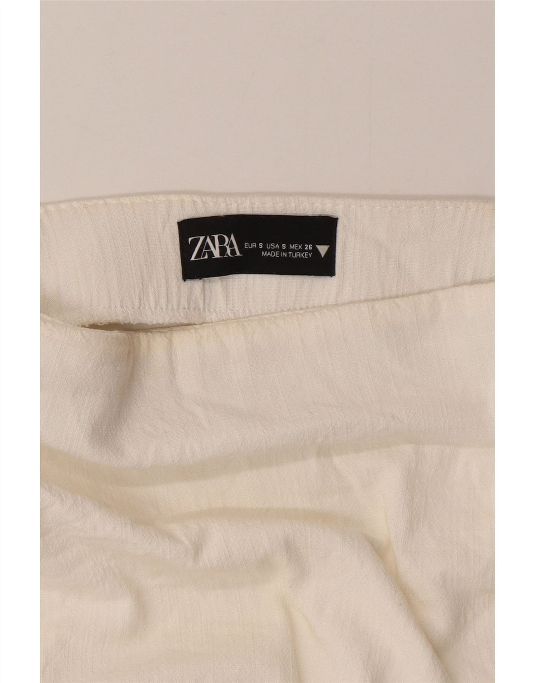 Zara Femme Mini Jupe Portefeuille Petit W26 Blanc