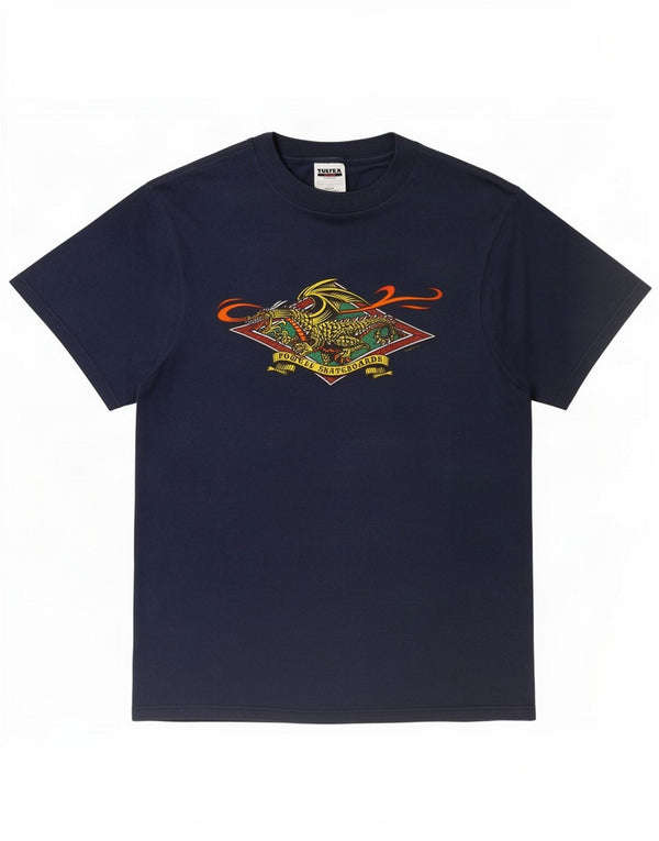 TULTEX Homme Powell Skateboards Street Dragon 1994 T-Shirt Top Bleu Moyen