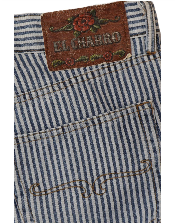 El Charro Jean droit femme W32 L28 bleu à fines rayures