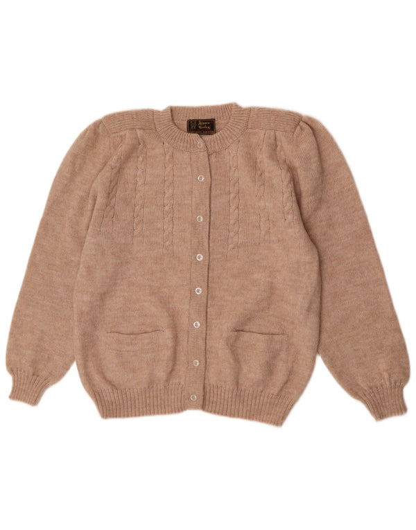 Alpaga Quitex Cardigan pour femme UK 12 Beige moyen