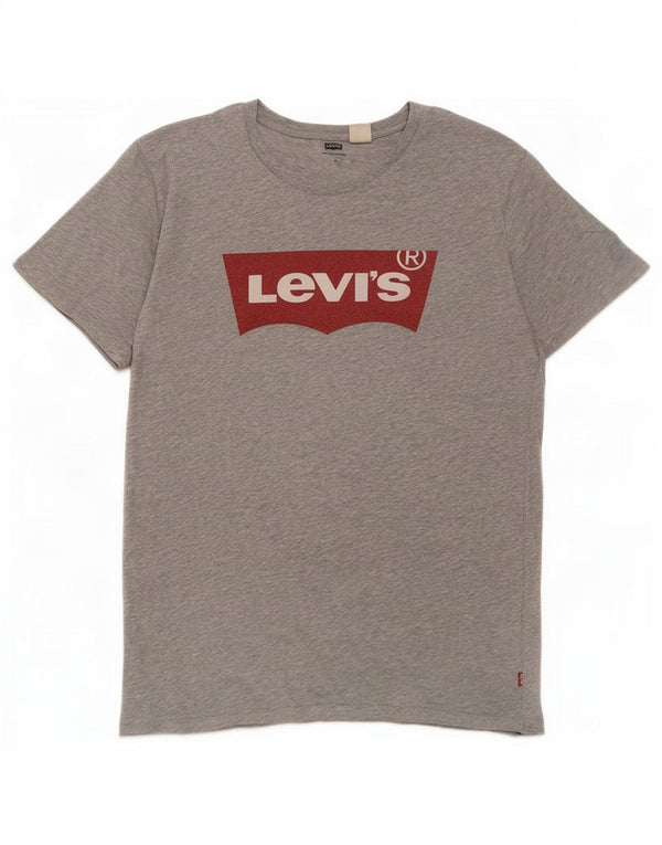 Levi's Tee-Shirt Graphique Homme Gris Moyen Flecked Cotton