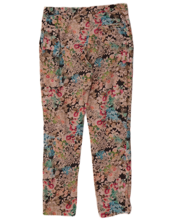 Topshop Pantalon court pour femme UK 8 Small W26 L26 Floral multicolore