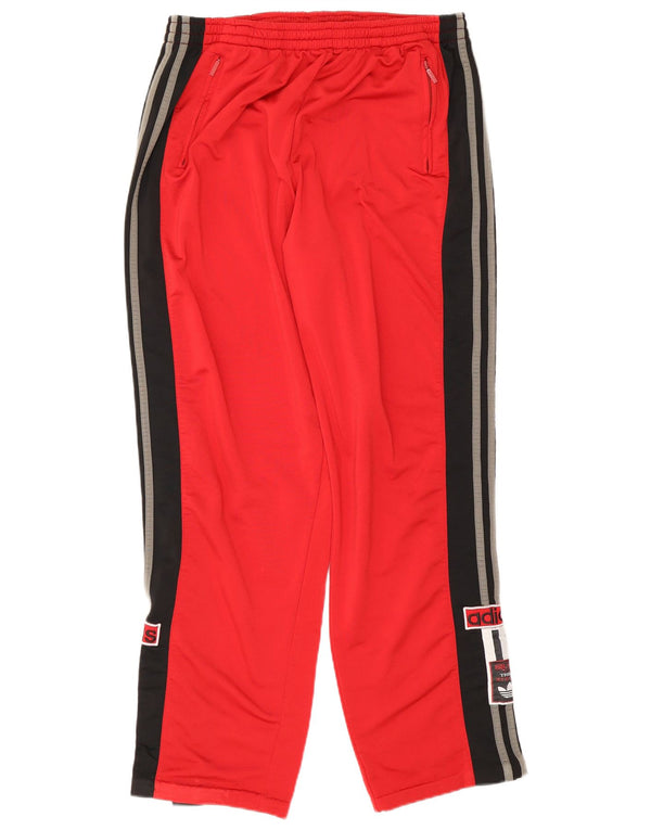 Adidas Pantalon de Survêtement Graphique Homme Rouge Moyen Polyester Colorblock