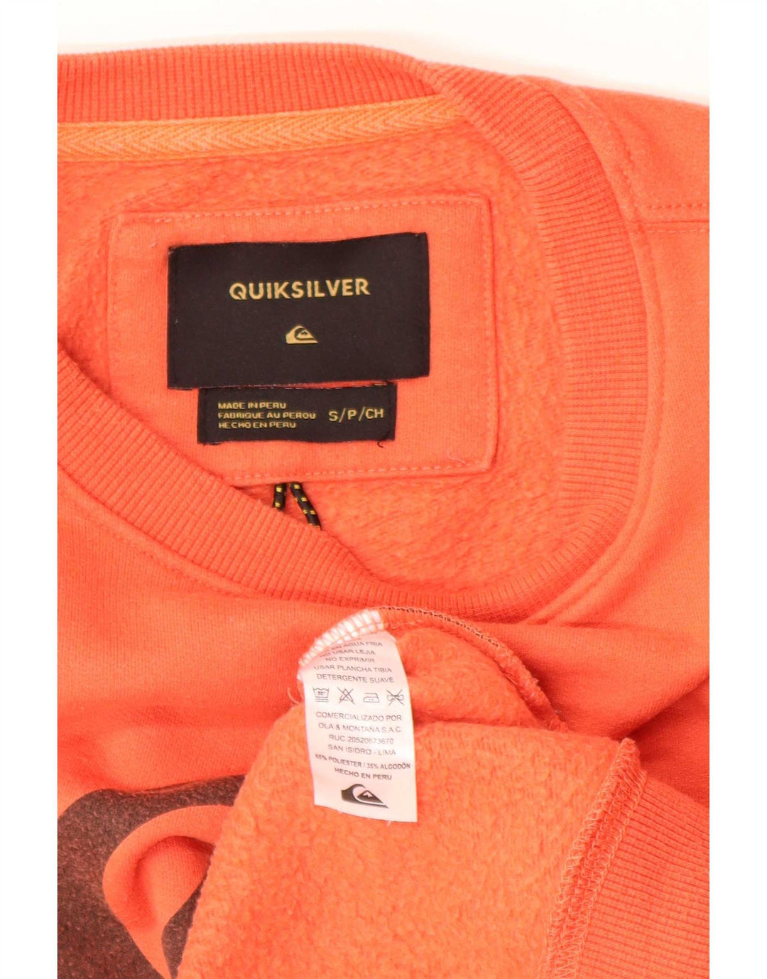 Quiksilver Sweat-shirt graphique pour homme, petit, orange, polyester