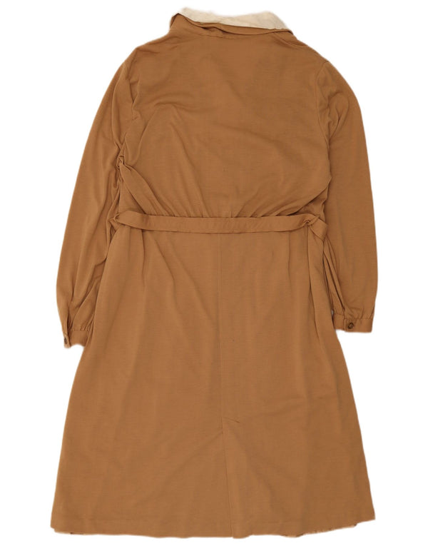 Robe basique vintage à manches longues pour femmes IT 52 2XL Marron Colourblock