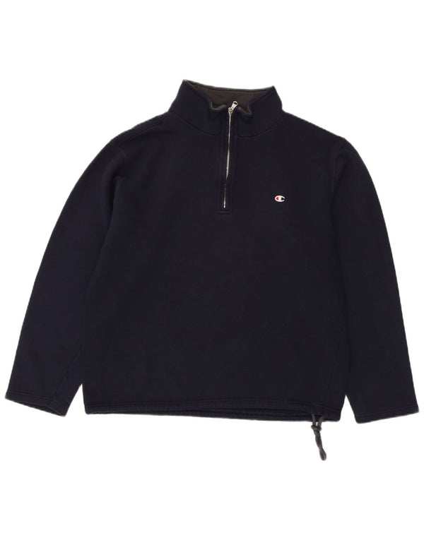 CHAMPION Sweat-Shirt Col Zippé Homme Bleu Marine Moyen Coton