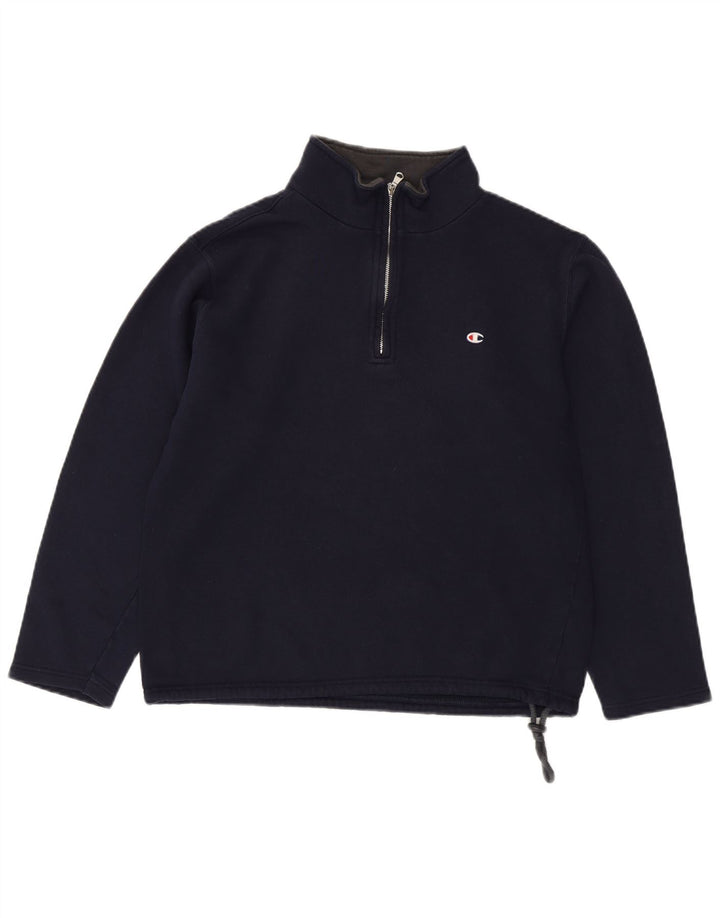 CHAMPION Sweat-Shirt Col Zippé Homme Bleu Marine Moyen Coton