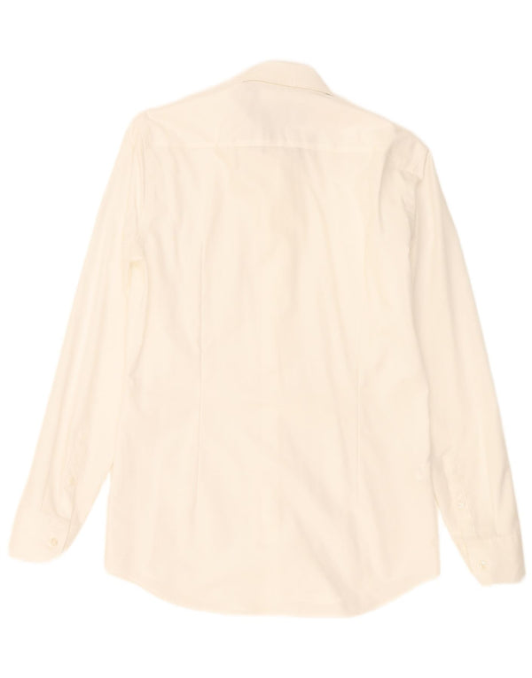 Hugo Boss Chemise slim fit pour homme Taille 14 1/2 37 Petit coton blanc