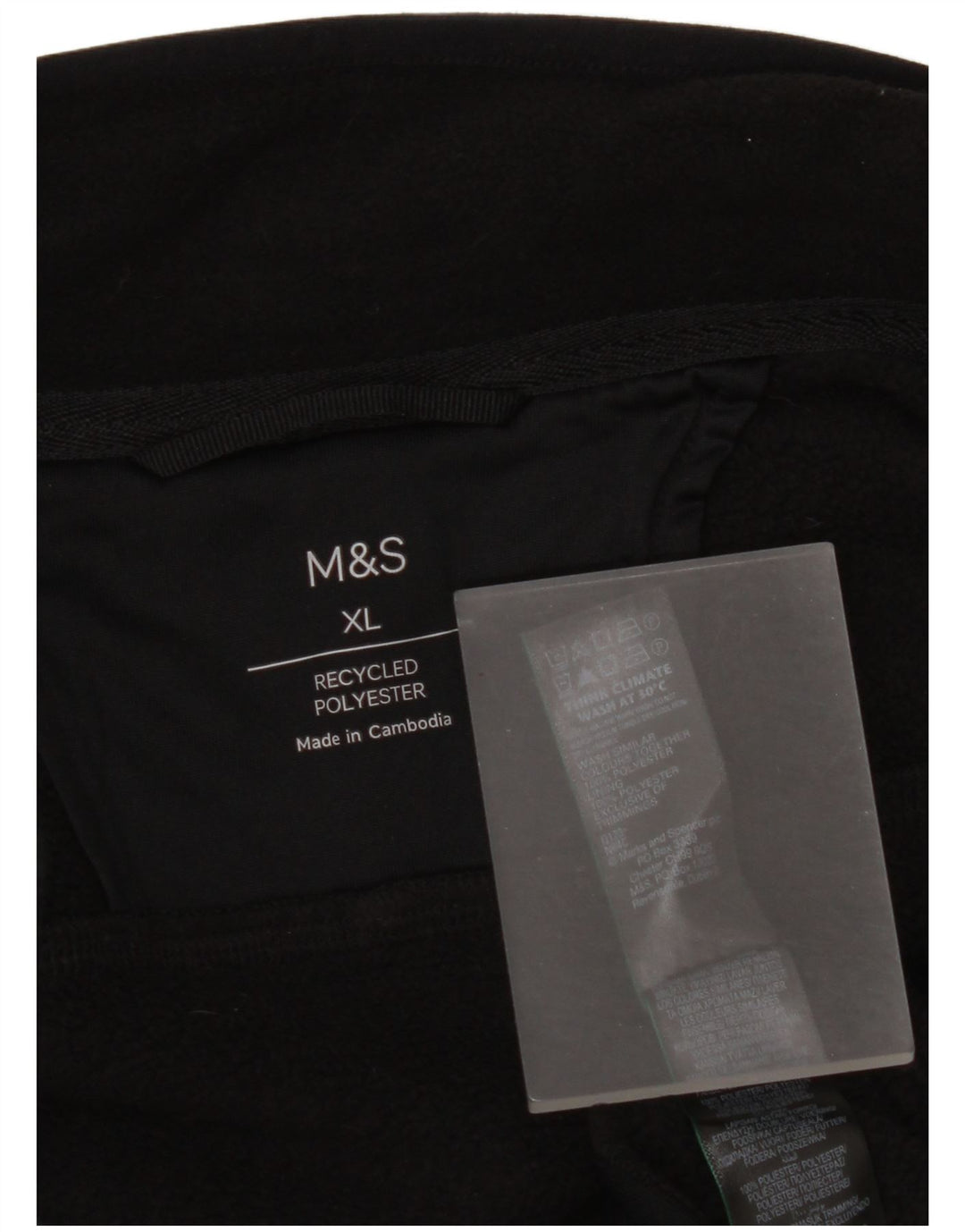 Marks & Spencer Veste polaire pour homme UK 42 XL Noir Polyester