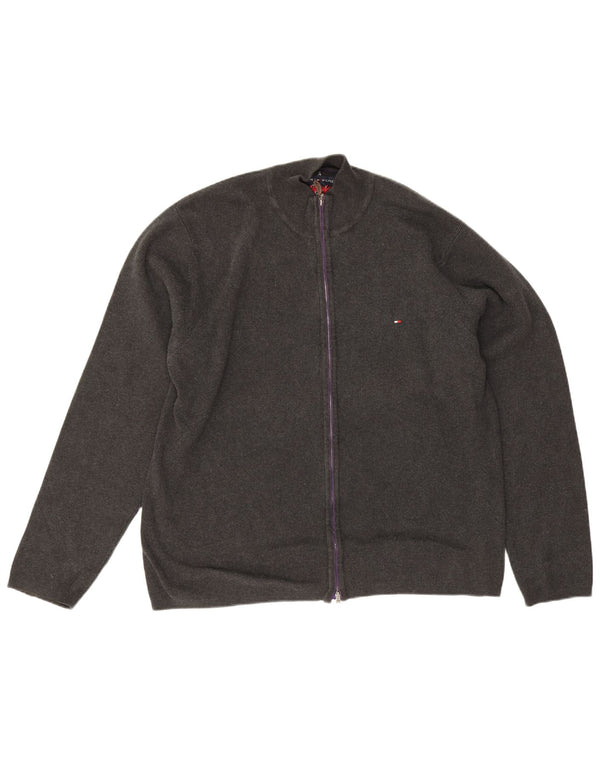 Tommy Hilfiger Cardigan Pull XL Gris Coton Homme