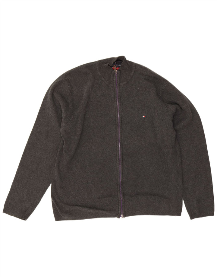 Tommy Hilfiger Cardigan Pull XL Gris Coton Homme