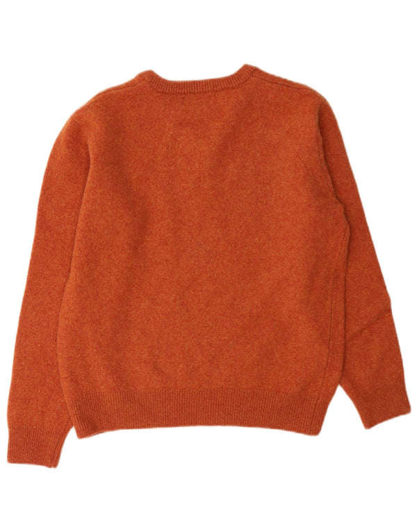 Lincoln Pull col en V pour femme UK 44 Laine orange moyen