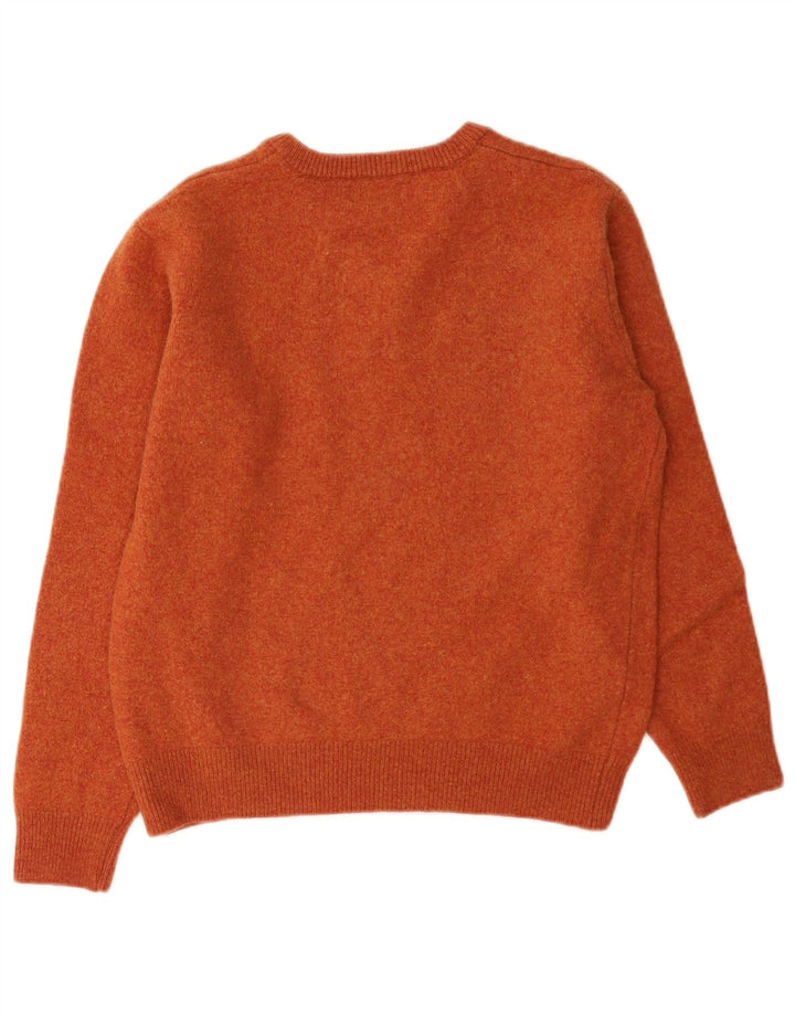 Lincoln Pull col en V pour femme UK 44 Laine orange moyen