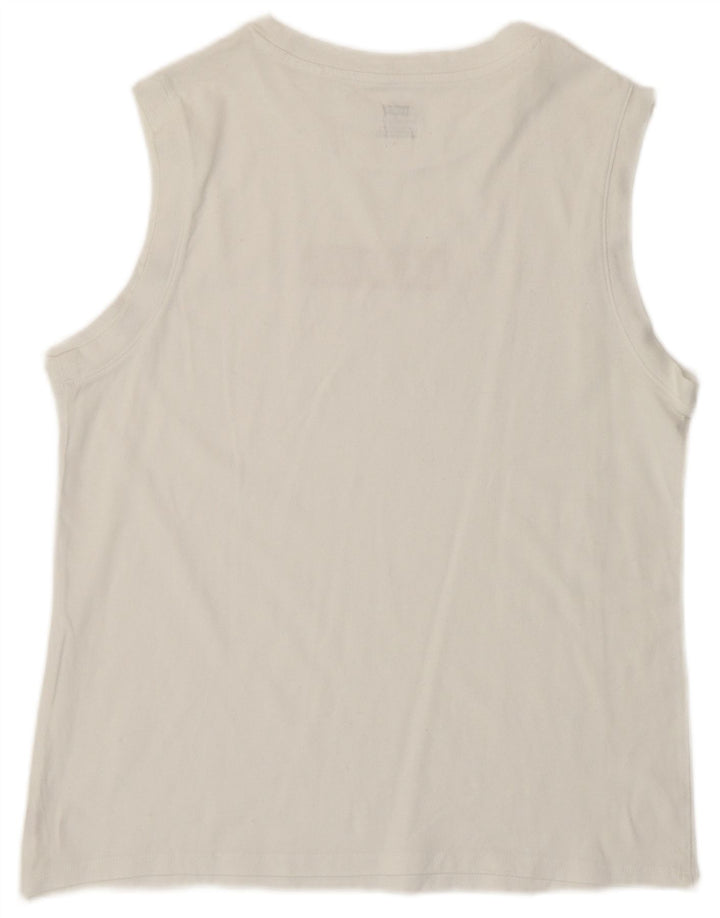 LEVI'S T-shirt graphique pour femme UK 12 Blanc moyen