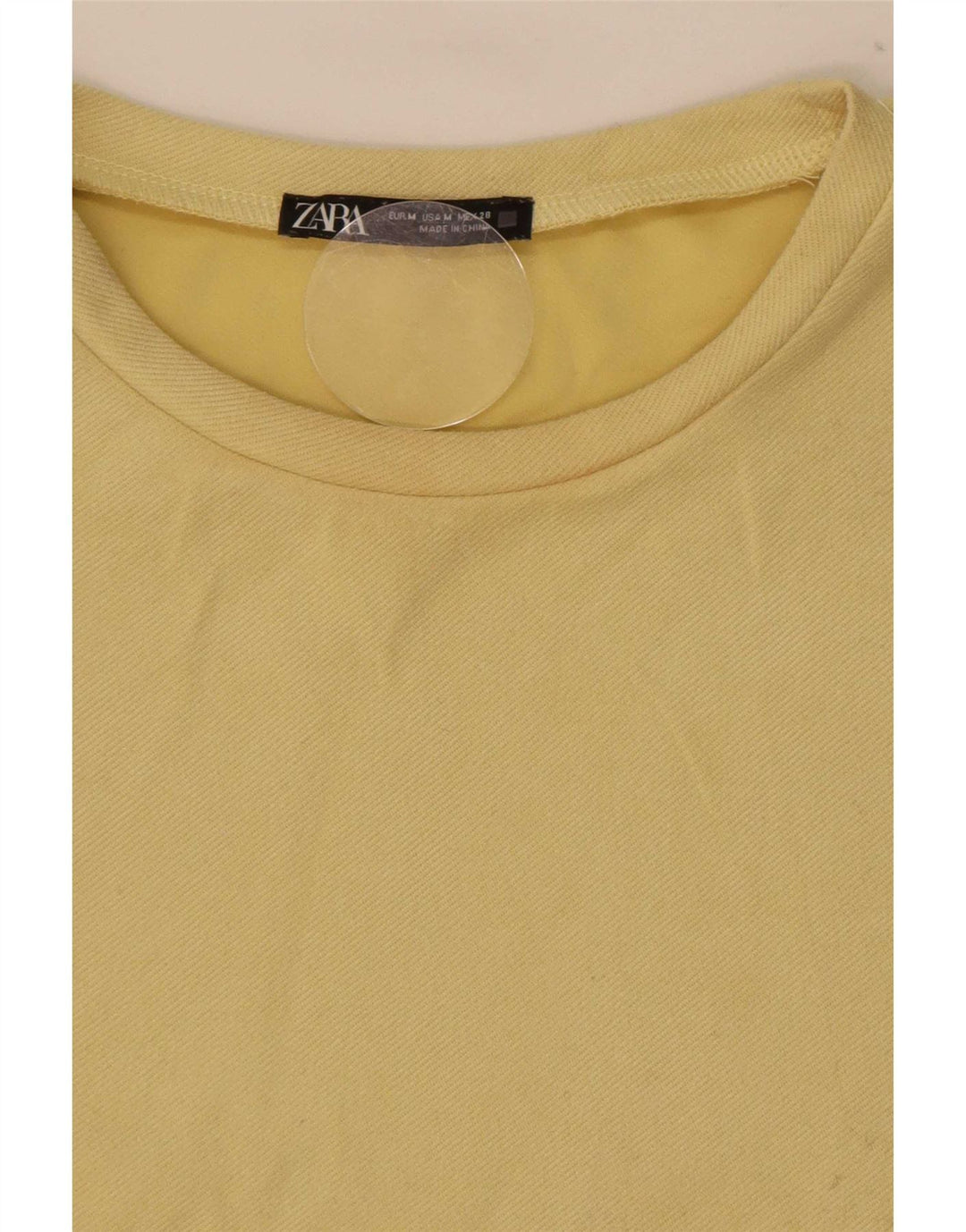 Zara Robe droite pour femme UK 44 Jaune moyen