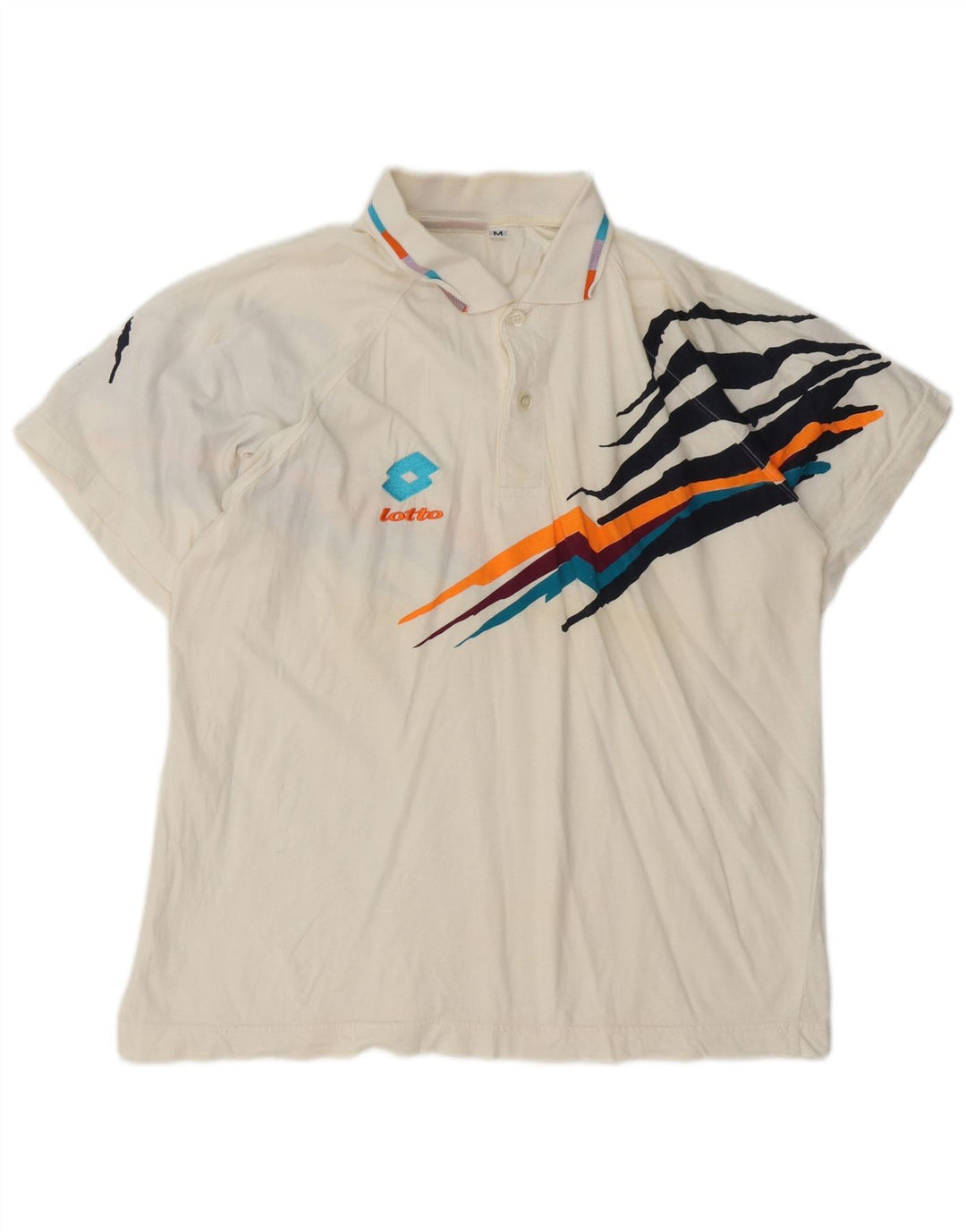 Lotto Polo Graphique Homme Blanc Moyen Coton