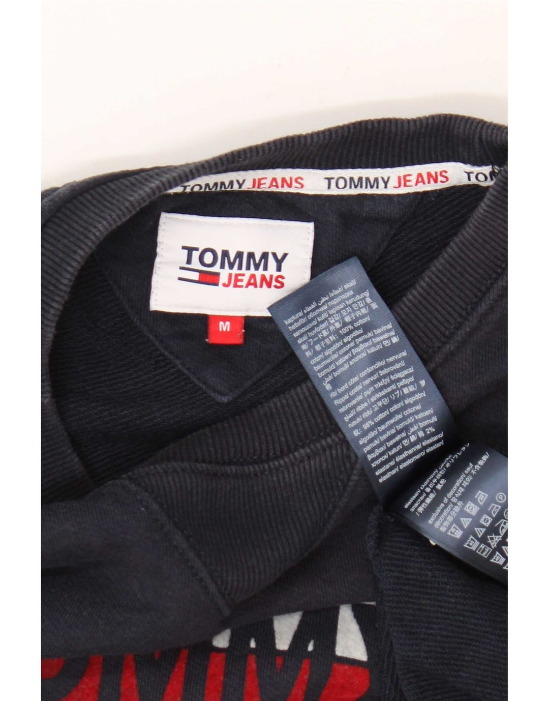 Tommy Hilfiger Sweat-shirt graphique pour homme en coton bleu marine moyen