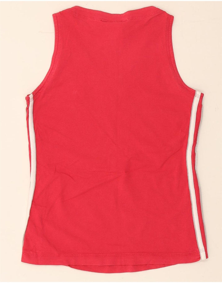 Adidas Débardeur Femme UK 10 Petit Rouge Coton