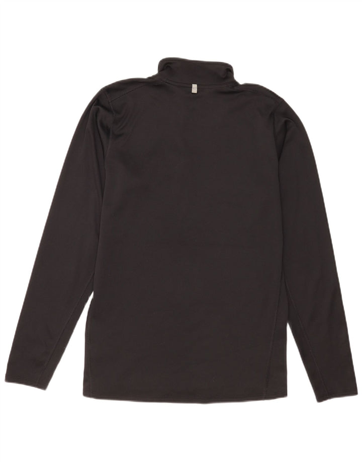 Nike Haut de course à manches longues avec col zippé pour homme Noir moyen Polyester
