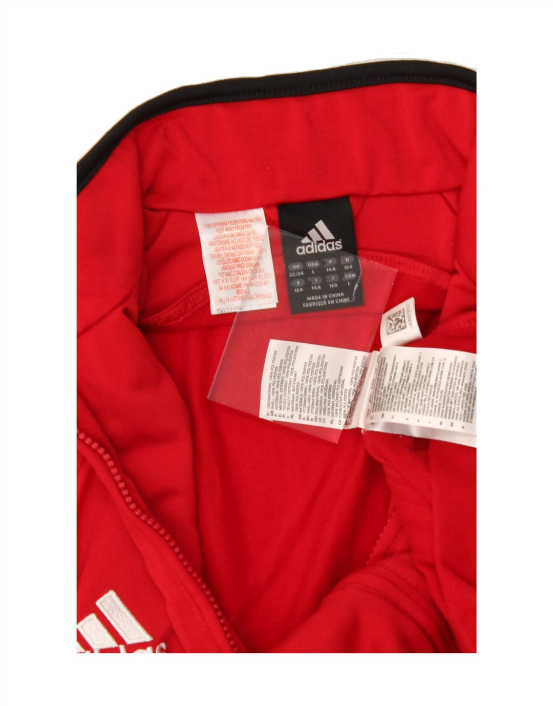 ADIDAS Boys Oversized Tracksuit Top Jacket 13-14 Years Red Colourblock Vintage Adidas and Second-Hand Adidas from Messina Hembry 