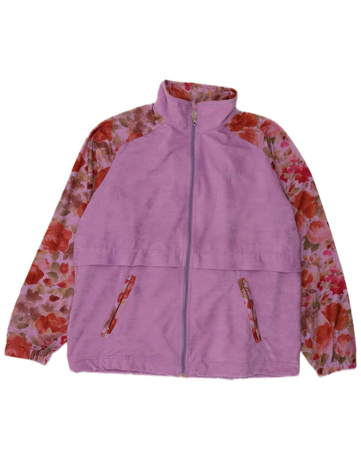 La Font Veste de survêtement en velours pour homme IT 48 Violet moyen floral