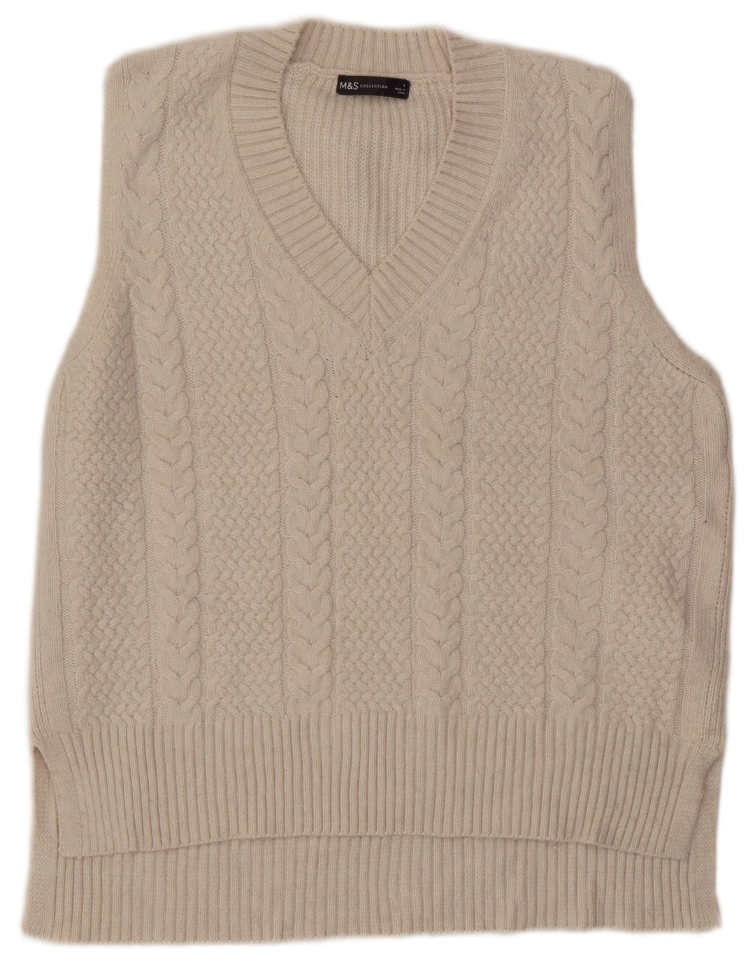 Marks & Spencer Débardeur pour femme UK 16 Large Blanc cassé Polyester