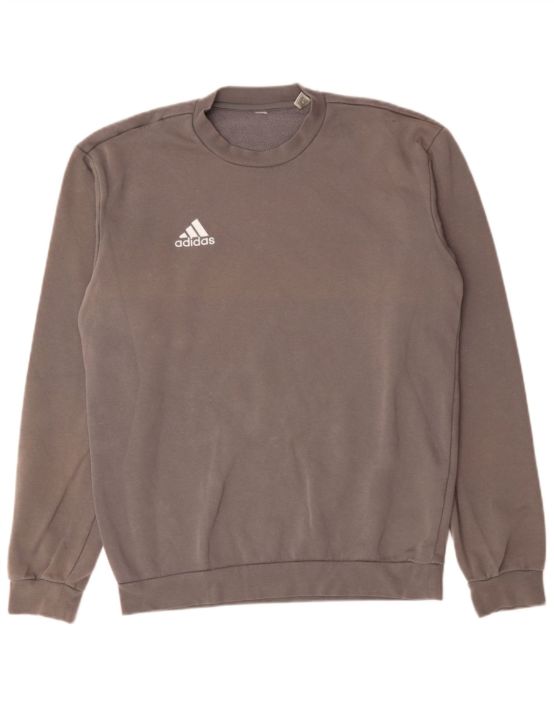 Adidas Sweat-Shirt Homme Gris Moyen Coton