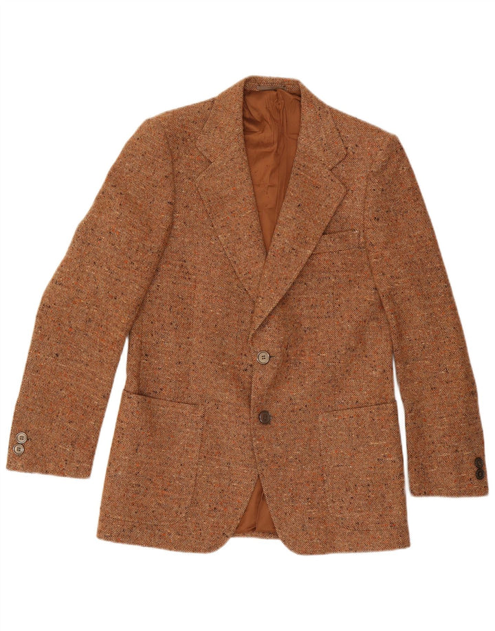 Blazer pour hommes vintage à 2 boutons IT 50 Large Marron Tacheté