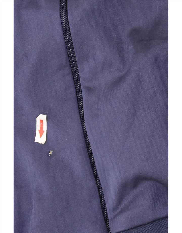 Asics Veste de survêtement graphique pour hommes, grand, bleu marine, colour block
