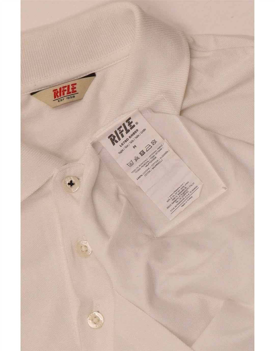 Polo Homme Rifle Coton Blanc Moyen