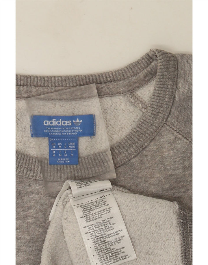 ADIDAS Sweat-Shirt Graphique Homme Gris Moyen Moucheté Coton