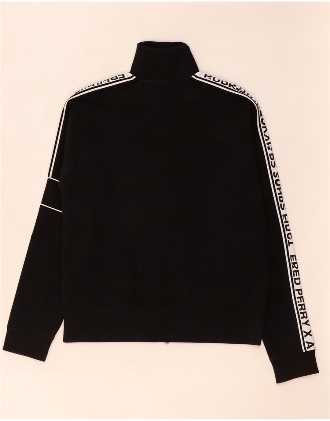 Fred Perry Veste de survêtement graphique pour hommes, petit, en coton color block noir