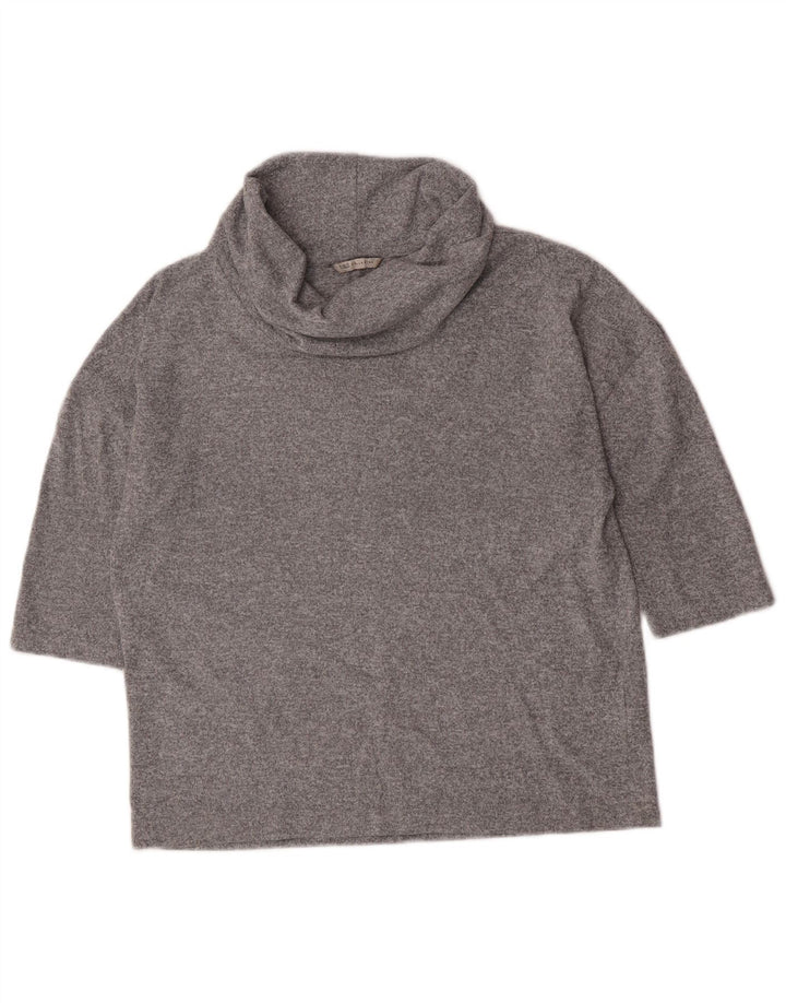 Marks & Spencer Haut Femme Manches 3/4 UK 14 Grand Gris Moucheté Polyester
