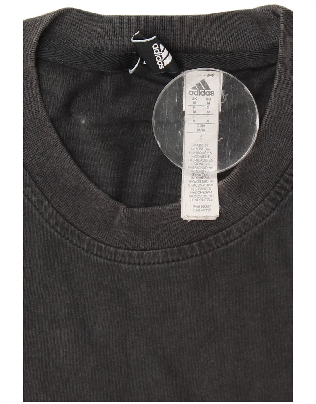 Adidas T-Shirt Homme Haut Noir Moyen Coton