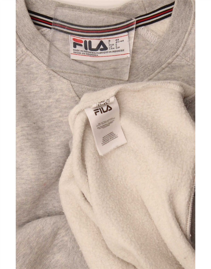 Fila Sweat-shirt pour homme en coton gris Small
