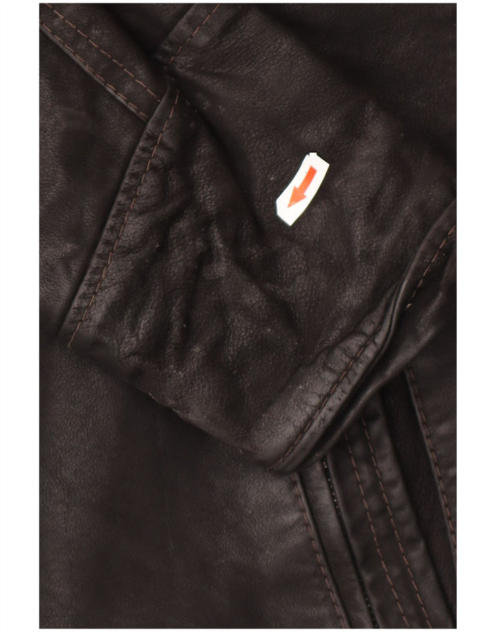 veste en cuir homme vintage IT 52 XL Noir