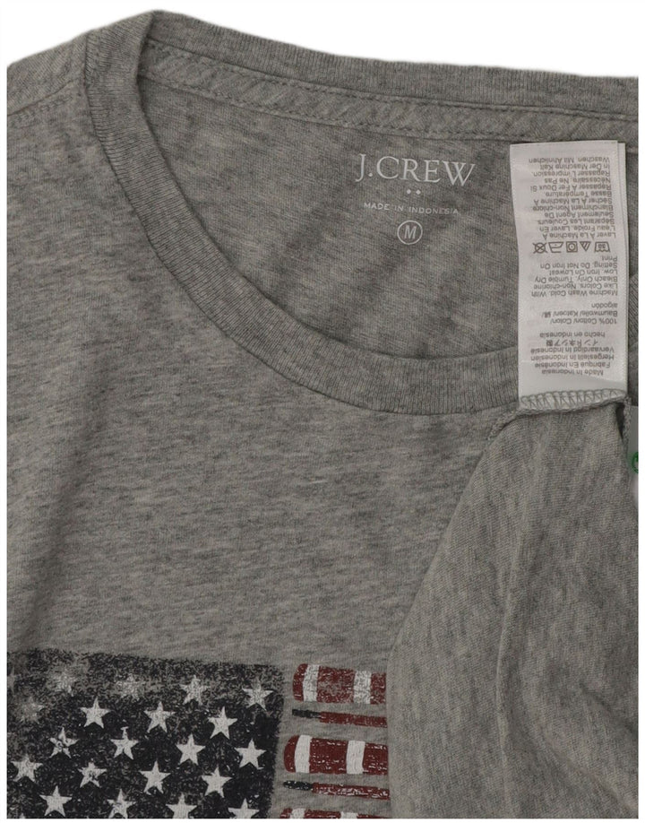 J. CREW T-Shirt Graphique Homme Gris Moyen Coton