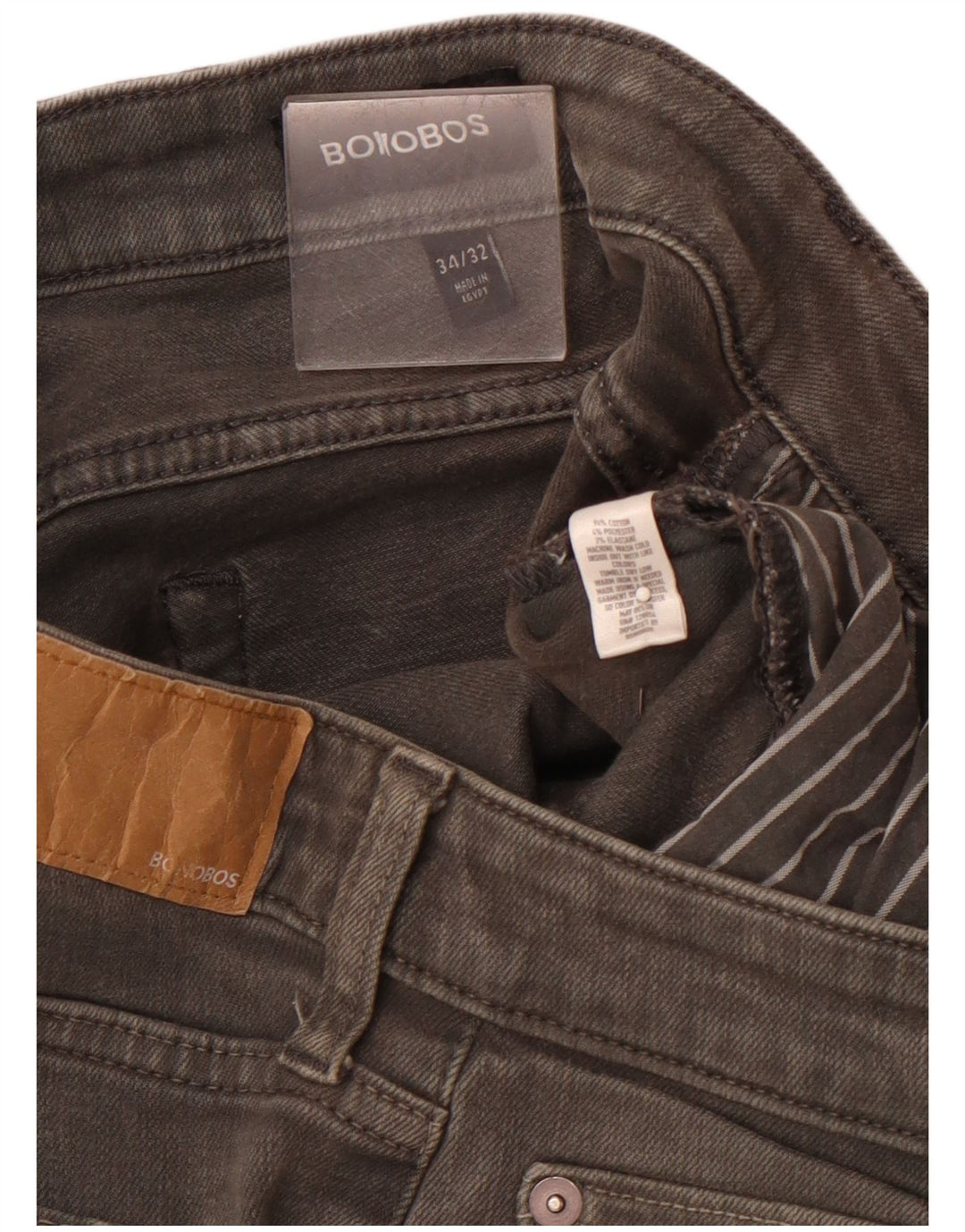 BONOBOS Jean Slim Homme W34 L32 Gris Coton