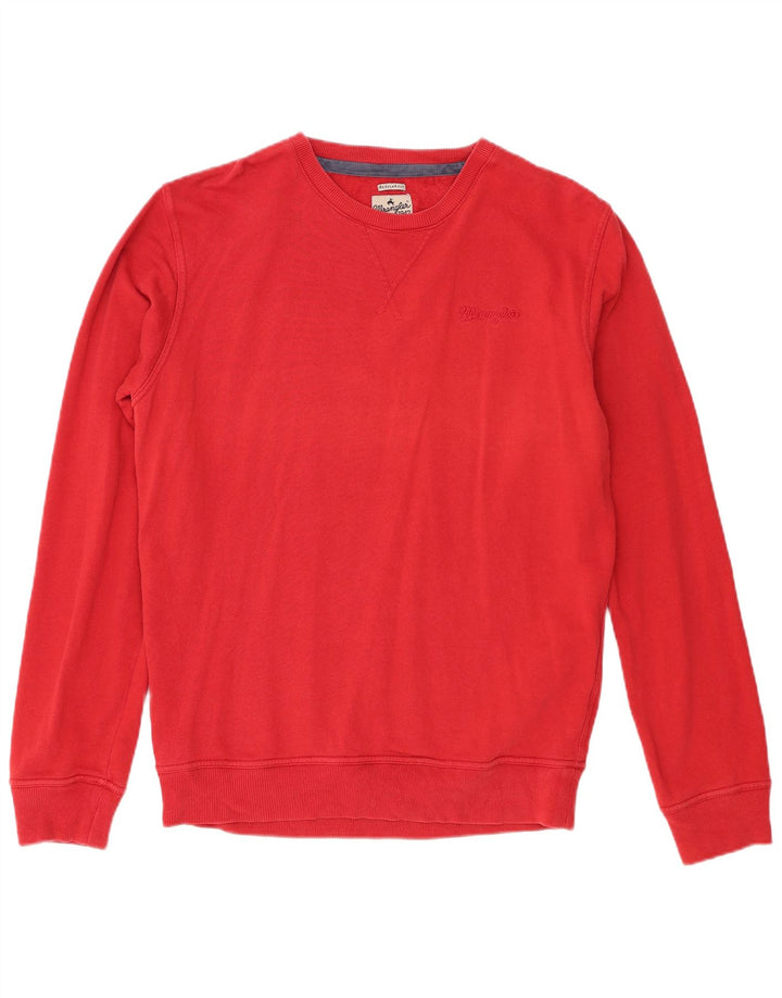 Wrangler Sweat-shirt coupe classique pour homme en coton rouge moyen