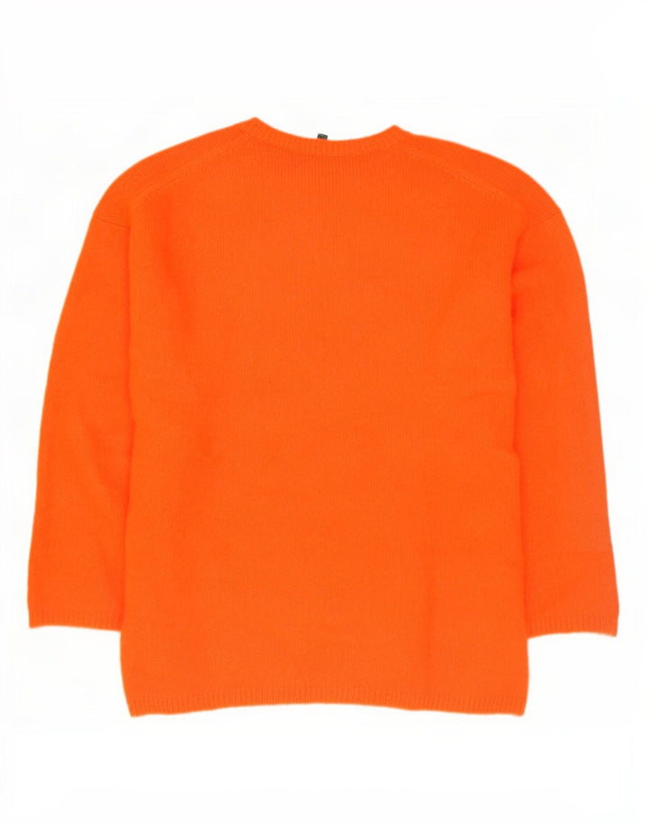 Massimo Dutti Pull surdimensionné à col rond pour femme UK 10 Petit Orange