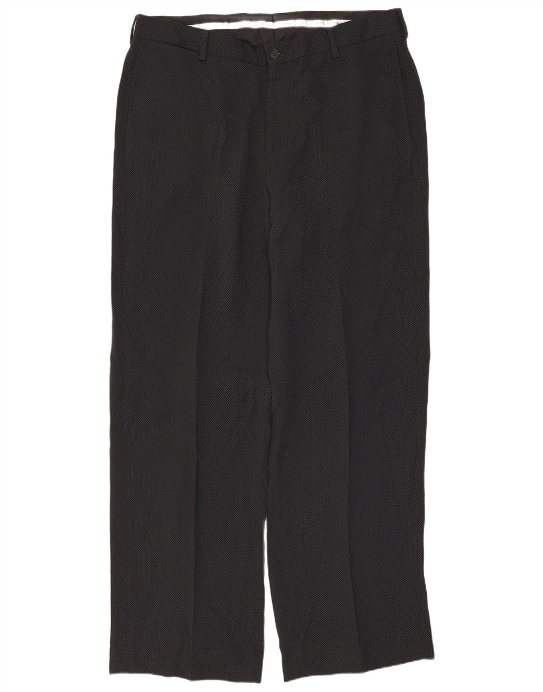 EMPORIO ARMANI Pantalon de costume droit pour homme W36 L32 Noir à fines rayures