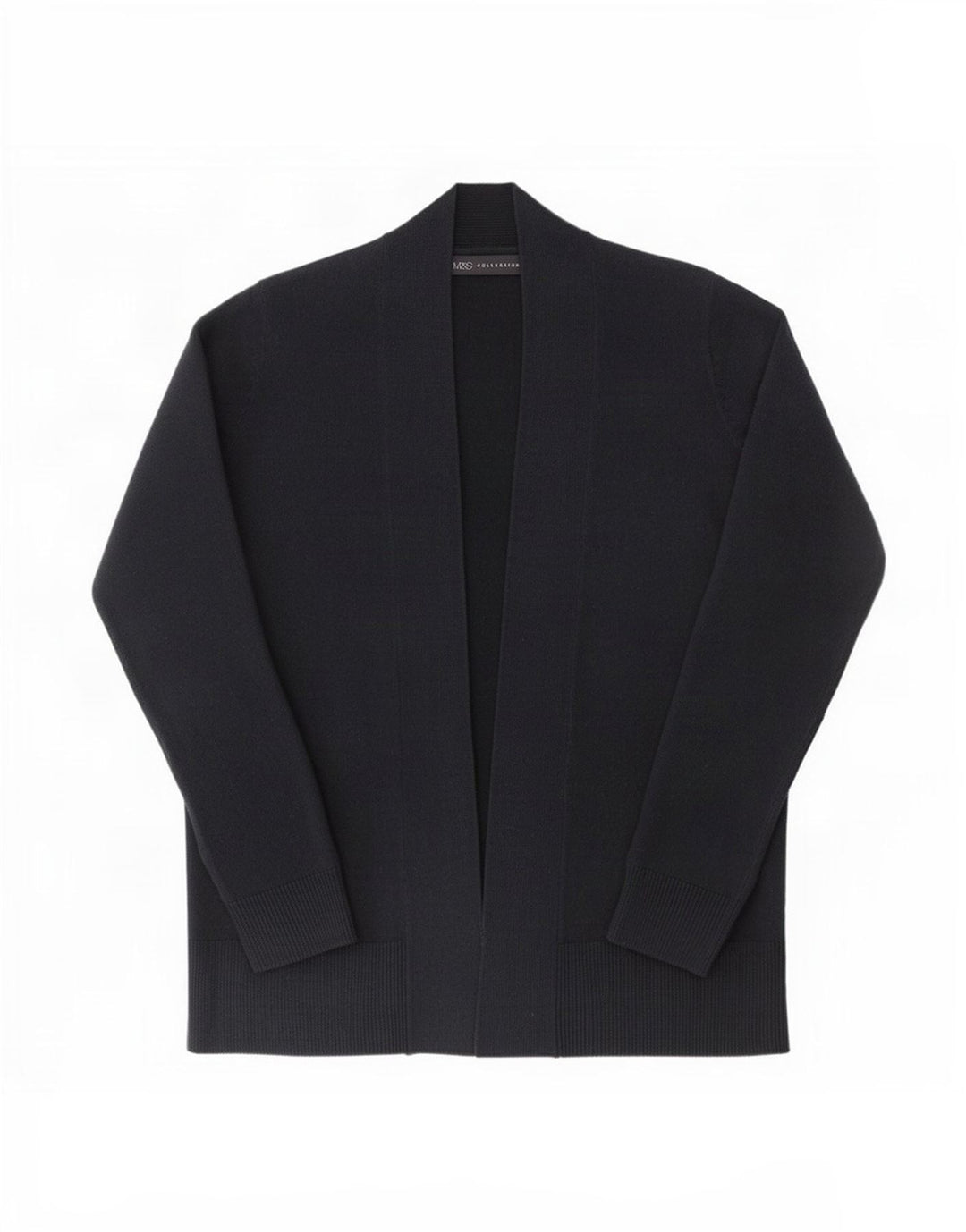 Marks & Spencer Pull cardigan ouvert pour femme UK 14 Acrylique bleu marine moyen