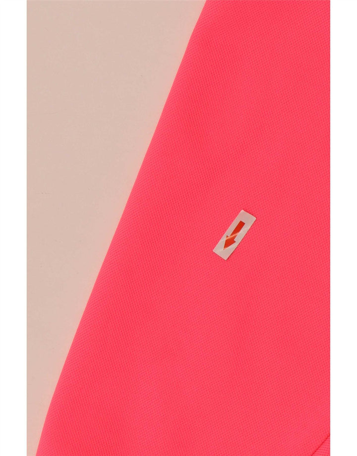 Zara Pull à capuche zippé surdimensionné pour femme UK 14 Polyester rose moyen