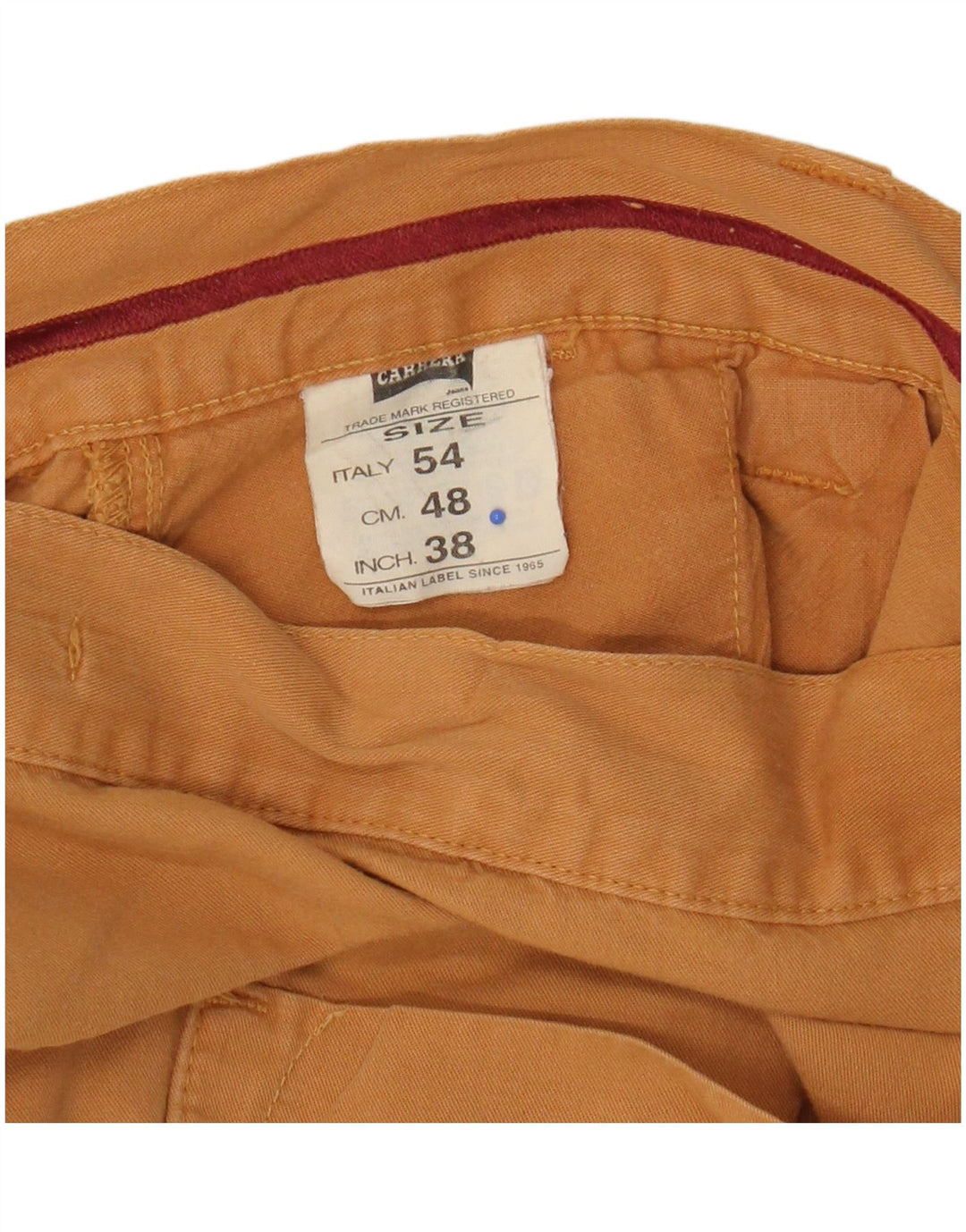 Carrera Bermuda Homme W38 XL Jaune Coton